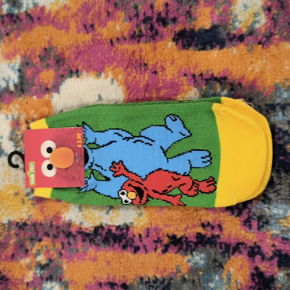 NWT Sesame Street Socks (Elmo & Cookie)
